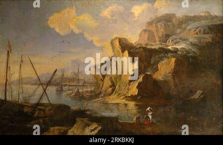 Sturm - Mittag (nach Claude-Joseph Vernet) 1751 von Charles Francois Grenier de Lacroix Stockfoto