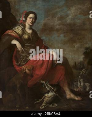Diana the huntress second quarter of 17th century by Vincent Malo (I) Stock Photo