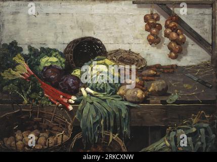 The Vegetable Stall 1884 by William York Macgregor Stock Photo