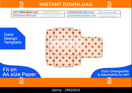 Kundenspezifische Verpackungsschablone für Displaykartons und 3D-Verpackungsdesign Stock Vektor