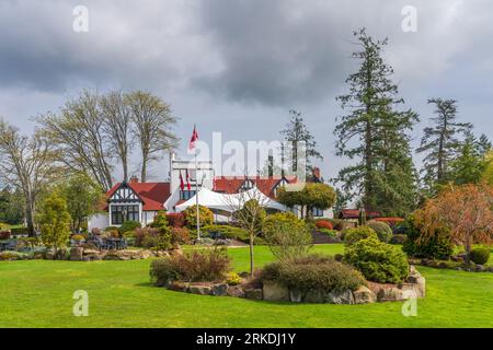 Das Capernwray Harbour Bible Center auf Thetis Island, Vancouver Island, British Columbia, Kanada. Stockfoto