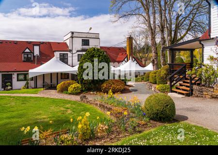 Das Capernwray Harbour Bible Center auf Thetis Island, Vancouver Island, British Columbia, Kanada. Stockfoto