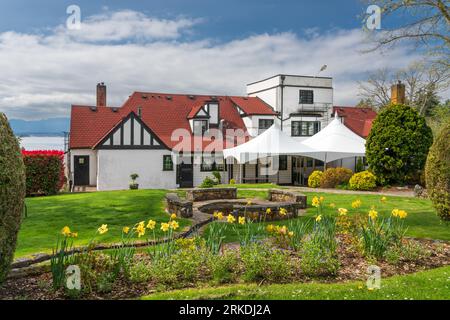 Das Capernwray Harbour Bible Center auf Thetis Island, Vancouver Island, British Columbia, Kanada. Stockfoto