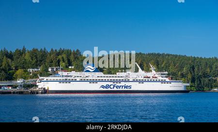 Fährtransport in der Nähe von Saltspring Island, British Columbia, Kanada. Stockfoto