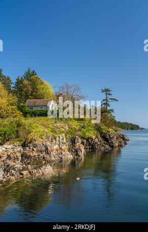Die malerische Küste von Saltspring Island, British Columbia, Kanada. Stockfoto