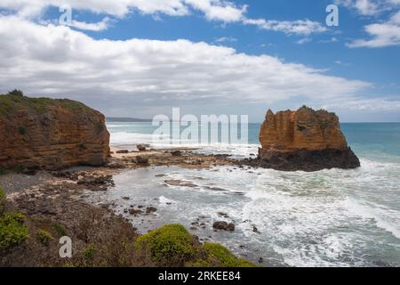 Eagle Rock Erosion Formation liegt an der Great Ocean Road, Victoria, Australien Stockfoto