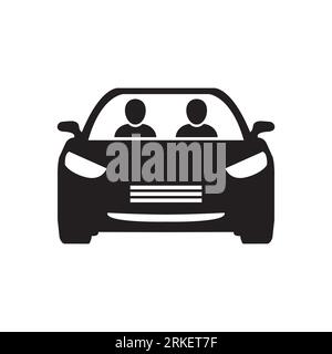 Carpool icon. Car sharing. Road trip. Vector icon isolated on white background. Stock Vector