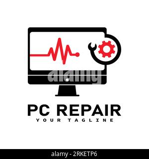PC Repair Logo Template Design Vektor Stock Vektor