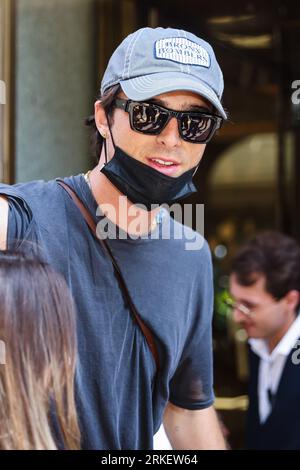 Mailand, Italien. Juni 2023. Jacob Elordi wird während der Mailänder Fashion Week Frühjahr/Sommer 2024 am 17. Juni 2023 in Mailand, Italien (Foto: Alessandro Bremec/NurPhoto) aufgenommen Stockfoto