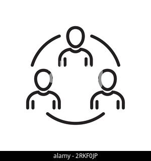Symbolvektor „Personen“ isoliert auf weißem Hintergrund. Stock Vektor