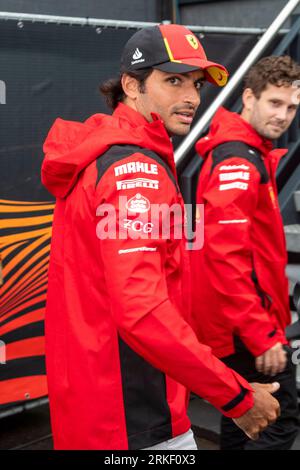 Zandvoort, Nederland. August 2023. Zandvoort, Niederlande, 24. August 2023; niederländische Formel 1 Grand Prix #55, Carlos SAINZ Jr., ESP, Team Scuderia Ferrari, - Bild und Copyright von Leo VOGELZANG/ATP Images (Leo Vogelzang/ATP/SPP) Credit: SPP Sport Press Photo. Alamy Live News Stockfoto