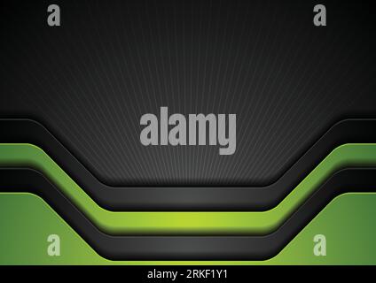 Abstract corporate green and black tech modern background. Vector design Stock Vektor