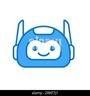 Roboterkopf Avatar Vector Design. Zeichentrickroboterkopf Symboldesign Stock Vektor