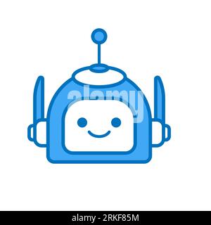 Roboterkopf Avatar Vector Design. Zeichentrickroboterkopf Symboldesign Stock Vektor