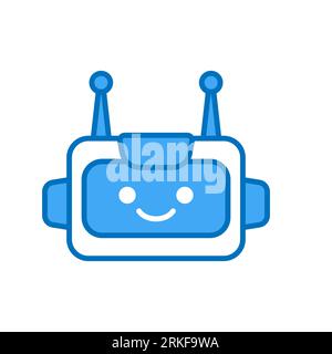 Roboterkopf Avatar Vector Design. Zeichentrickroboterkopf Symboldesign Stock Vektor