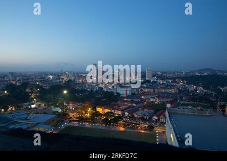 Skyline von Malakka, Malaysia Stockfoto