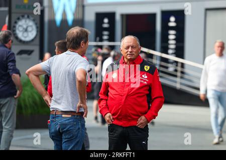 Zandvoort, Pays Bas. 25th Aug, 2023. VASSEUR Frédéric (fra), Team Principal & General Manager of the Scuderia Ferrari, portrait during the 2023 Formula 1 Heineken Dutch Grand Prix, 13th round of the 2023 Formula One World Championship from August 25 to 28, 2023 on the Zandvoort Circuit, in Zandvoort, Netherlands - Photo Florent Gooden/DPPI Credit: DPPI Media/Alamy Live News Stock Photo
