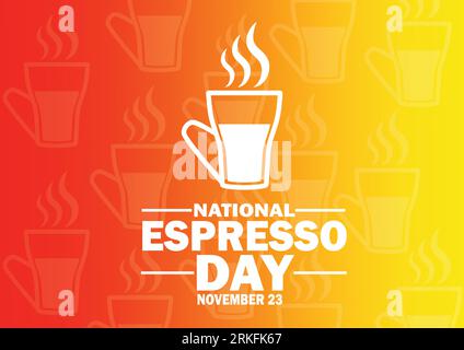 National Espresso Day Vector Illustration. November 23. Suitable for greeting card, poster and banner Stock Vector