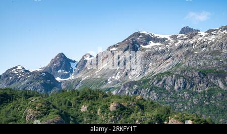 Eine atemberaubende Landschaft der letzten Grenze, Alaska Glacier Bay National Park Stockfoto