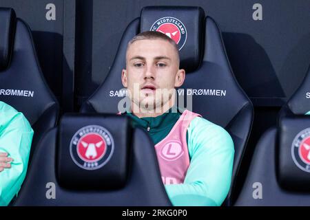 Herning, Dänemark. August 2023. Blaz Kramer von Legia Warszawa, der während des Qualifikationsspiels der UEFA Conference League zwischen dem FC Midtjylland und Legia Warszawa in der MCH Arena in Herning gesehen wurde. (Foto: Gonzales Photo/Alamy Live News Stockfoto