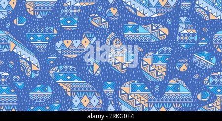 Paisley seamless pattern with flowers in indian style Stock Vektor