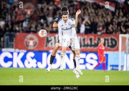 Herning, Dänemark. August 2023. Josue (27) von Legia Warszawa, der während des Qualifikationsspiels der UEFA Conference League zwischen dem FC Midtjylland und Legia Warszawa in der MCH Arena in Herning zu sehen war. (Foto: Gonzales Photo/Alamy Live News Stockfoto