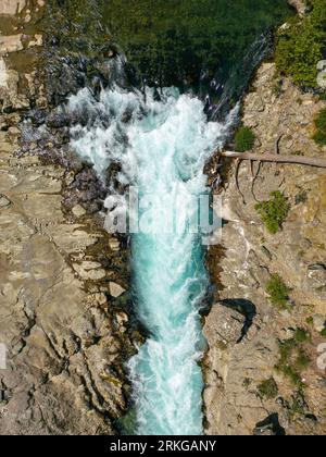 Luftaufnahme des Koprucay-Flusses aus dem Koprulu-Canyon in Manavgat, Antalya, Türkei Stockfoto