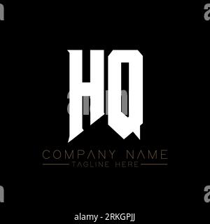HQ Letter Logo Design. Initial letters HQ gaming's logo icon for technology companies. Tech letter HQ minimal logo design template. HQ letter design v Stock Vektor