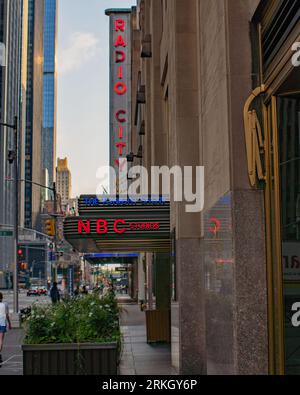 Eine vertikale der Straßen von New York City Stockfoto