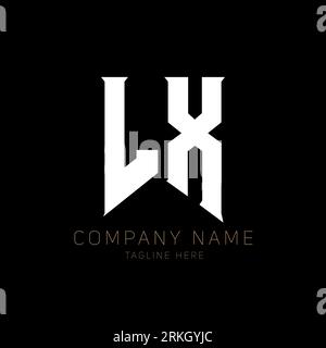 LX Letter Logo Design. Initial letters LX gaming's logo icon for technology companies. Tech letter LX minimal logo design template. LX letter design v Stock Vektor