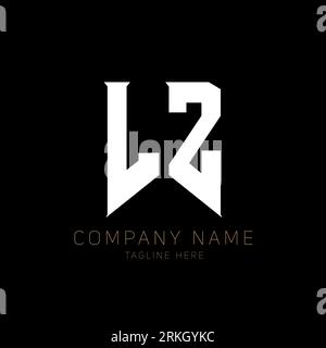 LZ Letter Logo Design. Initial letters LZ gaming's logo icon for technology companies. Tech letter LZ minimal logo design template. LZ letter design v Stock Vektor