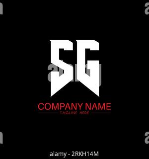 SG Letter Logo Design. Anfangsbuchstaben das Logo von SG Gaming für Technologieunternehmen. Design-Vorlage für Tech Letter SG Minimal Logo. SG Letter Design V Stock Vektor