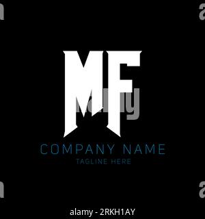 MF Letter Logo Design. Initial letters MF gaming's logo icon for technology companies. Tech letter MF minimal logo design template. MF letter design v Stock Vektor