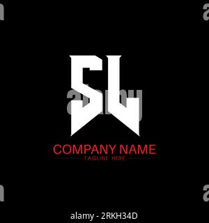 SL Letter Logo-Design. Anfangsbuchstaben SL Gaming-Logo-Symbol für Technologieunternehmen. Design-Vorlage für Tech Letter SL Minimal Logo. SL Letter Design V Stock Vektor
