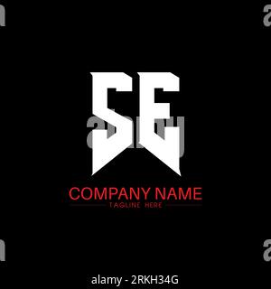 SE Letter Logo Design. Anfangsbuchstaben das Logo von SE Gaming für Technologieunternehmen. Design-Vorlage für Tech Letter SE Minimal-Logo. SE Letter Design V Stock Vektor