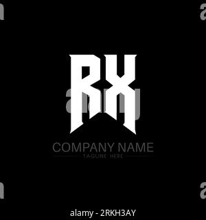 RX Letter Logo-Design. Anfangsbuchstaben das Logo von RX Gaming für Technologieunternehmen. Design-Vorlage für Tech Letter RX Minimal Logo. RX Letter Design V Stock Vektor