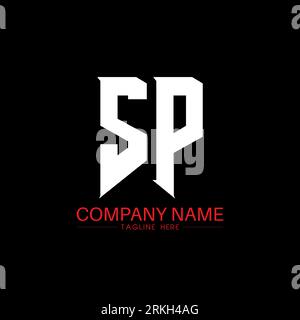 Design des SP Letter-Logos. Initial Letters SP Gaming Logo-Symbol für Technologieunternehmen. Design-Vorlage für Tech Letter SP Minimal-Logo. SP Letter Design V Stock Vektor