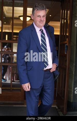 RTE director general Kevin Bakhurst following a meeting with Media Minister Catherine Martin at the department of tourism culture, arts, Gaeltacht sport and media in Dublin. Picture date: Friday August 25, 2023. Stock Photo