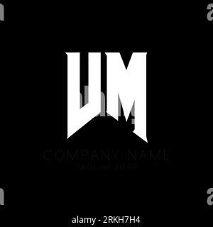 VM Letter Logo Design. Initial letters VM gaming's logo icon for technology companies. Tech letter VM minimal logo design template. V M letter design Stock Vektor