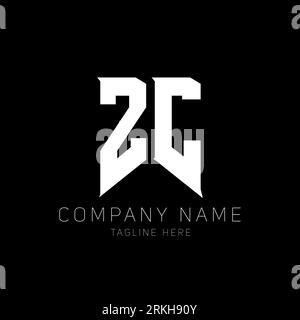 ZC Letter Logo Design. Initial letters ZC gaming's logo icon for technology companies. Tech letter ZC minimal logo design template. Z C letter design Stock Vektor