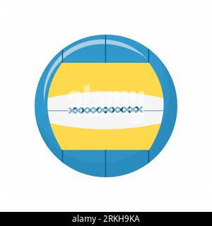 Volley ball minimalist icon illustration cartoon character flat isolated on white background. Game sports equipment. Vector sport ball design template Stock Vector