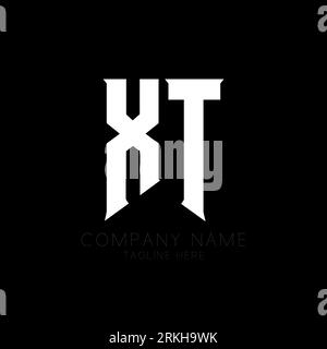 XT Letter Logo Design. Initial letters XT gaming's logo icon for technology companies. Tech letter XT minimal logo design template. X T letter design Stock Vektor