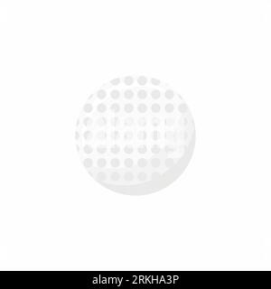 Golf ball icon design element isolated on white background. Equipment for sport, healthy lifestyle and physical activity. Flat cartoon style vector il Stock Vektor