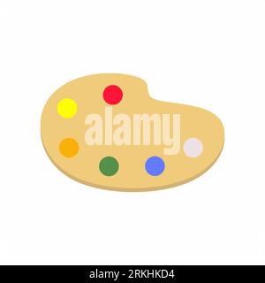 Colors pallete paint icon design. Artist tool isolated on white background. Can be used for mobile concepts and web applications, social networks. Fla Stock Vektor
