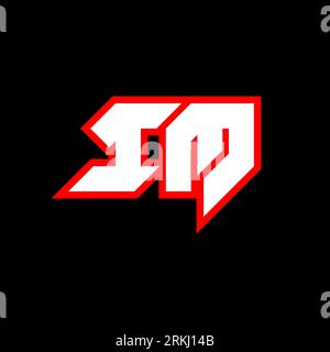 IM logo design, initial IM letter design with sci-fi style. IM logo for game, esport, Technology, Digital, Community or Business. I M sport modern Ita Stock Vektor