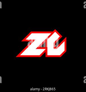 ZL-Logo, anfängliches ZL-Buchstabendesign im Sci-fi-Stil. ZL-Logo für Spiele, E-Sport, Technologie, Digital, Community oder Business. Z L Sport Modern Ita Stock Vektor