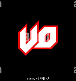 VD logo design, initial VD letter design with sci-fi style. VD logo for game, esport, Technology, Digital, Community or Business. V D sport modern Ita Stock Vector