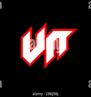 VN logo design, initial VN letter design with sci-fi style. VN logo for game, esport, Technology, Digital, Community or Business. V N sport modern Ita Stock Vektor