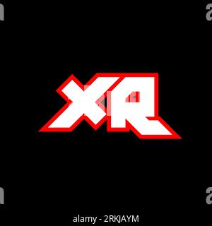 XR-Logo, anfängliches XR-Buchstabendesign mit Sci-fi-Stil. XR-Logo für Spiele, eSport, Technologie, Digital, Community oder Business. X R Sport Modern Ita Stock Vektor