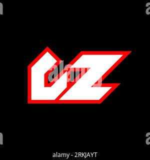 LZ logo design, initial LZ letter design with sci-fi style. LZ logo for game, esport, Technology, Digital, Community or Business. L Z sport modern Ita Stock Vektor